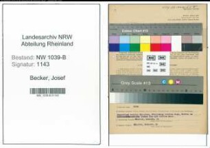 Entnazifizierung Josef Becker , geb. 03.03.1915 (Angestellter)