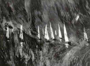 Segelboote auf dem Bodensee, abstrakt, experimentel