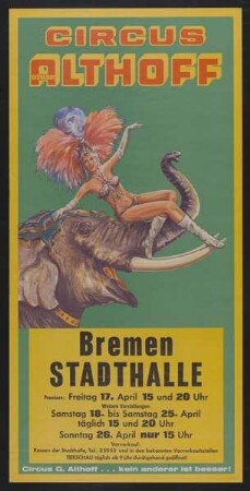 Circus Giovanni Althoff, Bremen, 1981