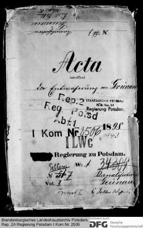 Entwässerung von Grünau, Diepensee und Schönefeld