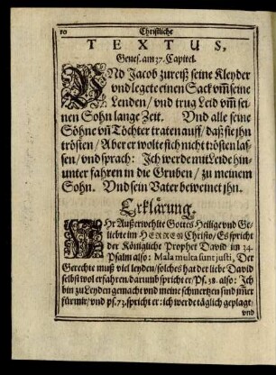 Textus, Genes. am 37. Capitel.