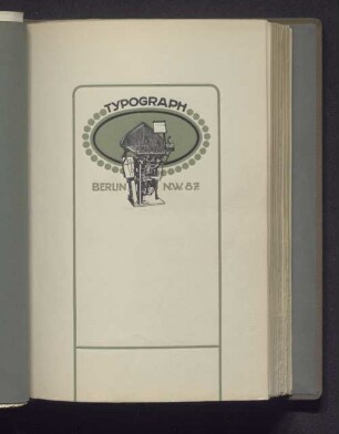 Typograph Berlin N.W. 87