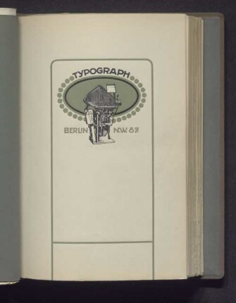 Typograph Berlin N.W. 87