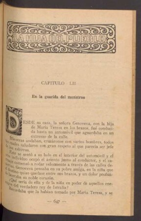 Capítulo LII - En la guarida del monstruo