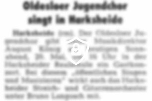 Oldesloer Jugendchor singt in Harksheide