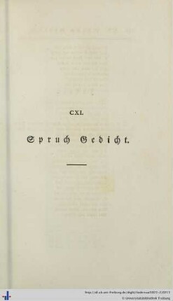 CXI. Spruch Gedicht - CXV. Spruch von der Zunge.