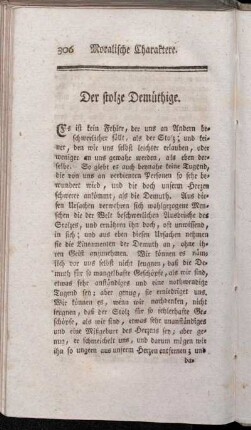 Der stolze Demüthige.