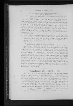 Verhandlungen mit Nowgorod. - 1371.