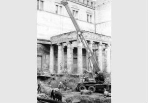 Bauarbeiten am Ägyptischen Hof des Neuen Museums