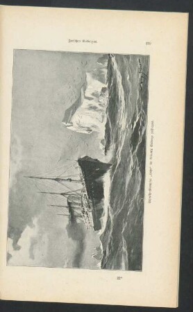 Tafel: Schnellpostdampfer "Lahn" im Atlantic Eisberge passierend.