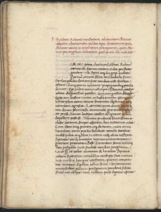 Bl. 35´-36´. Prefatio Roberti translatioris ad d. Petrum abbatem Cluniacensem in libro legis Saracenorum, quem Alchoran uocant
