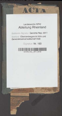 Personalakte: Oppenhoff, Theodor Franz