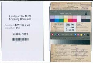 Entnazifizierung Harre Bosold , geb. 01.12.1910 (Diplomingenieur)