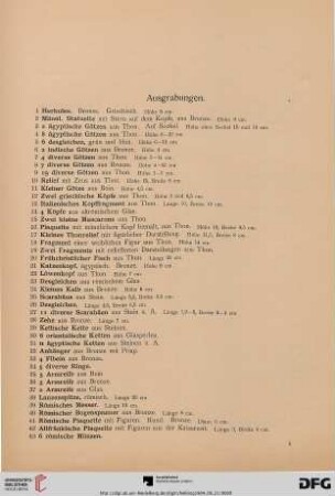 Ausgrabungen (Nr. 1-107)