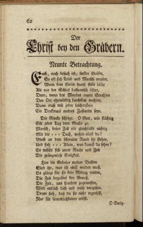 Neunte Betrachtung. - Zehnte Betrachtung.