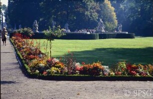 Potsdam, Park Sanssouci, Parterre Große Fontäne, Rabatten.