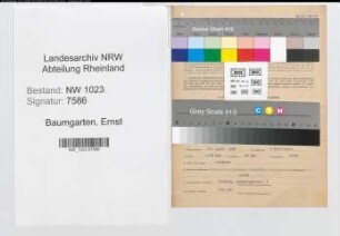 Entnazifizierung Ernst Baumgarten , geb. 22.04.1889 (Metzgermeister)