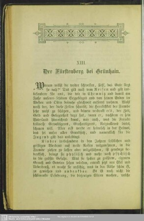 XIII. Der Fürstenberg bei Grünhain