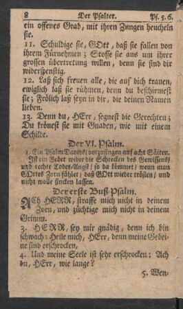 Der erste Buß-Psalm