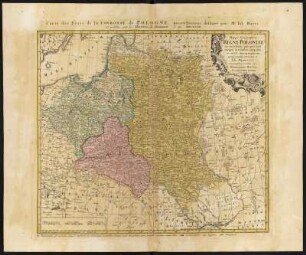 Karte von Polen und Litauen, 1:2 900 000, Kupferstich, 1773. - Aus: Atlas mapparum geographicarum generalium & specialium Centum Foliis compositum et quotidianis usibus accommodatum - Norimbergae, 1791 : Mappa Geographica Regni Poloniae : C. P. S. C. M. = Carte des Etats de la Couronne de Pologne / ex novissimis quotquot sunt mappis specialibus composita et ad LL. stereographica proiectionis revocata a Tob. Mayero, S. C. S. Luci publicae tradita per Homannianos Heredes. - [Ca. 1:2.900.000]. - Norimb.//Nürnberg, 1773. - 1 Kt : Kupferst ; 50 x 43 cm. - Maßstab in graph. Form (Milliaria Germanica, Leucae Gallicae). - Nullmeridian: Ferro