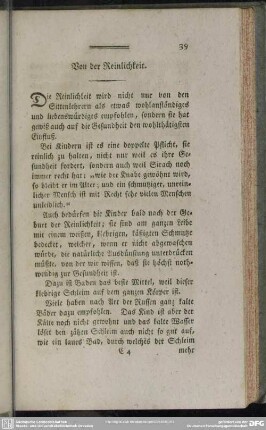 Von der Reinlichkeit