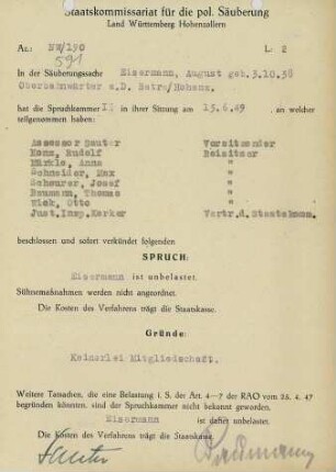 Eisermann, August