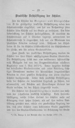 Praktische Beschäftigung der Schüler