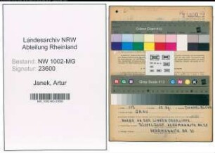 Entnazifizierung Artur Janek , geb. 02.01.1920 (Angest.)