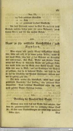 121. Bereitung der Rumford'schen Suppe