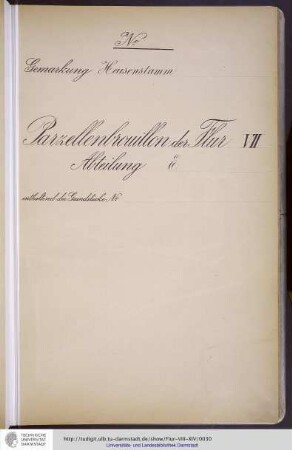 No. 9 Gemarkung Heusenstamm, Flur VII, Abteilung E
