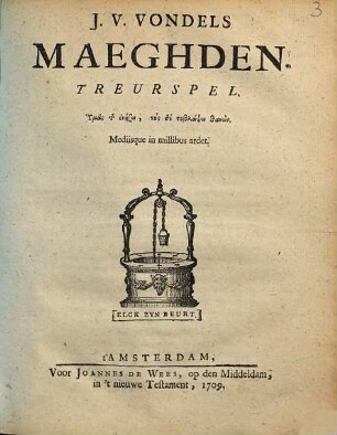 J. V. Vondels Maeghden : treurspel