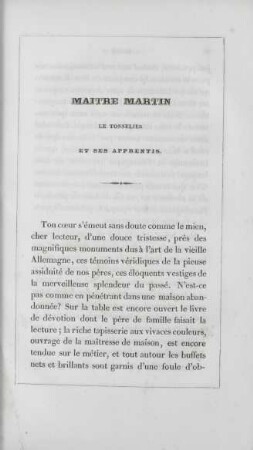 Maitre Martin. Le tonnelier et ses apprentis