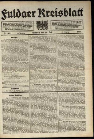 Ausgabe vom Mittwoch, den 26. Juli 1911.