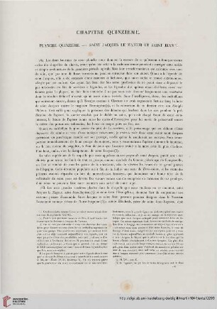 Chapitre quinzième - Planches quinzième - Saint Jacques le Majeur et Saint Jean
