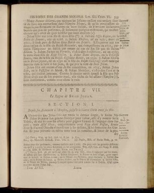 Chapitre VII. Le Regne de Shah Jehan.