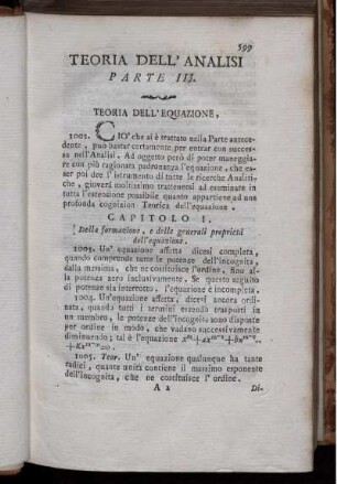 Parte III. Della formazione. Transformar le radici nelle reciproche.