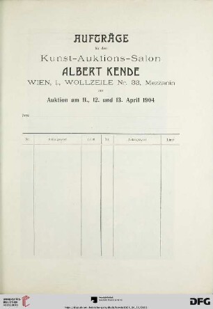 Auftragsliste
