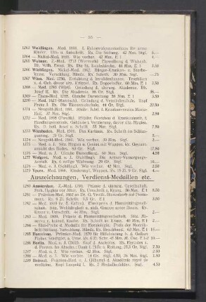 Auszeichnungen, Verdienst-Medaillen etc