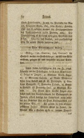 a) Die Grafschaft Görz.