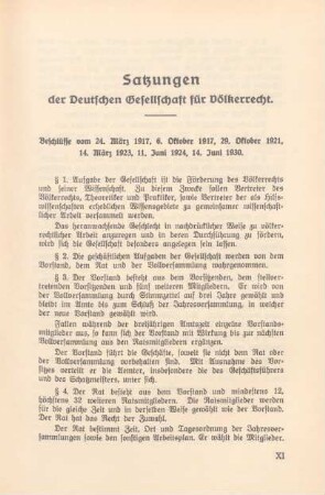 Satzungen der Deutschen Gesellschaft für Völkerrecht
