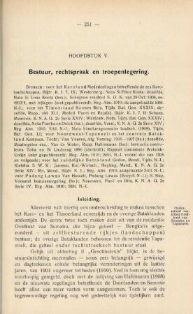 Hoofdstuk V. Bestuur, rechtspraak en troepenlegering