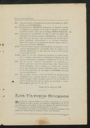 Los últimos sucesos