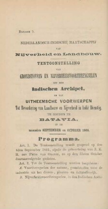 Bijlage 5. Nederlandsch-indische maatschappij van nijverheid en landbouw ...