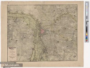 Neuster Grundriss von Leipzig dessen Vorstädten und umliegenden Gegend 1780