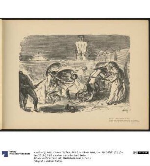 Achill schreckt die Troer. Blatt 3 aus Buch: Achill
