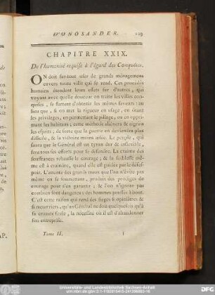 Chapitre XXIX. De l'humanité requise à l'égard des Conquêtes.