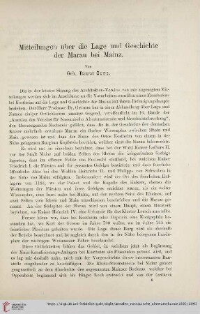 24: Mitteilungen über die Lage und Geschichte der Marau bei Mainz