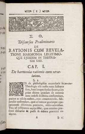 Cap. I. De harmonia rationis cum revelatione