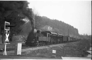 Lok 21, G(St) 305, Strecke Eyach - Mühringen, beim Bahnbau 1901 wurde die Eyach verlegt und das Bahnhofsgelände aufgeschüttet