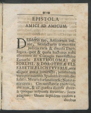 Epistola Amici Ad Amicum